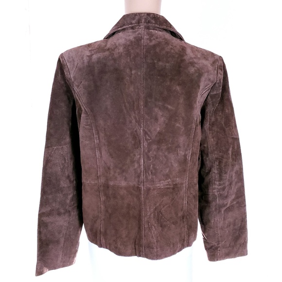 Relativity Women Leather Jacket Blazer Button Size PL - Picture 4 of 5